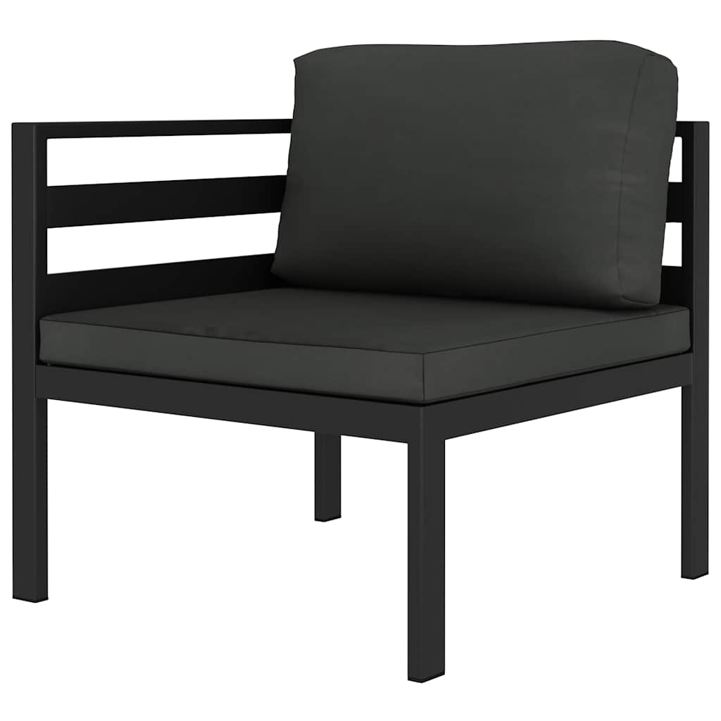 Vidaxl - Modular-sofa-eckteil 1 Stk. Mit Kissen Aluminium Anthrazit
