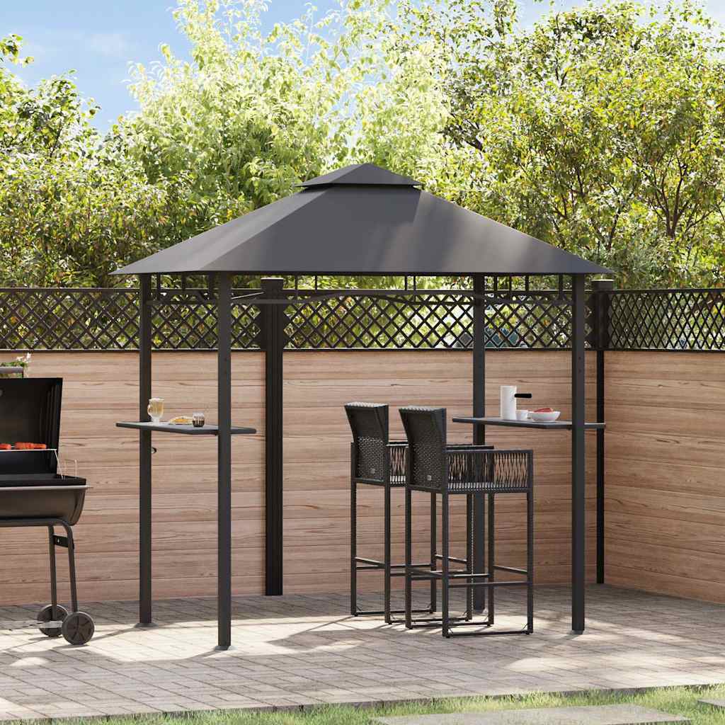 Bbq-pavillon 240x150x255 Cm Anthrazit Stahl - Vidaxl