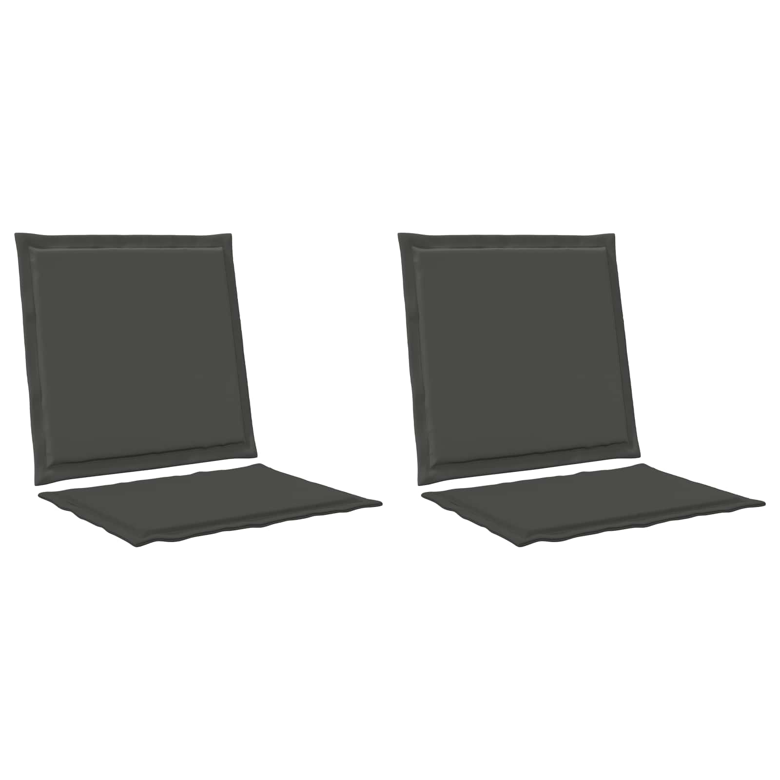 Sitz- Und Rückenkissen Polyester Anthrazit 47 X 45 X 2 Cm Vidaxl