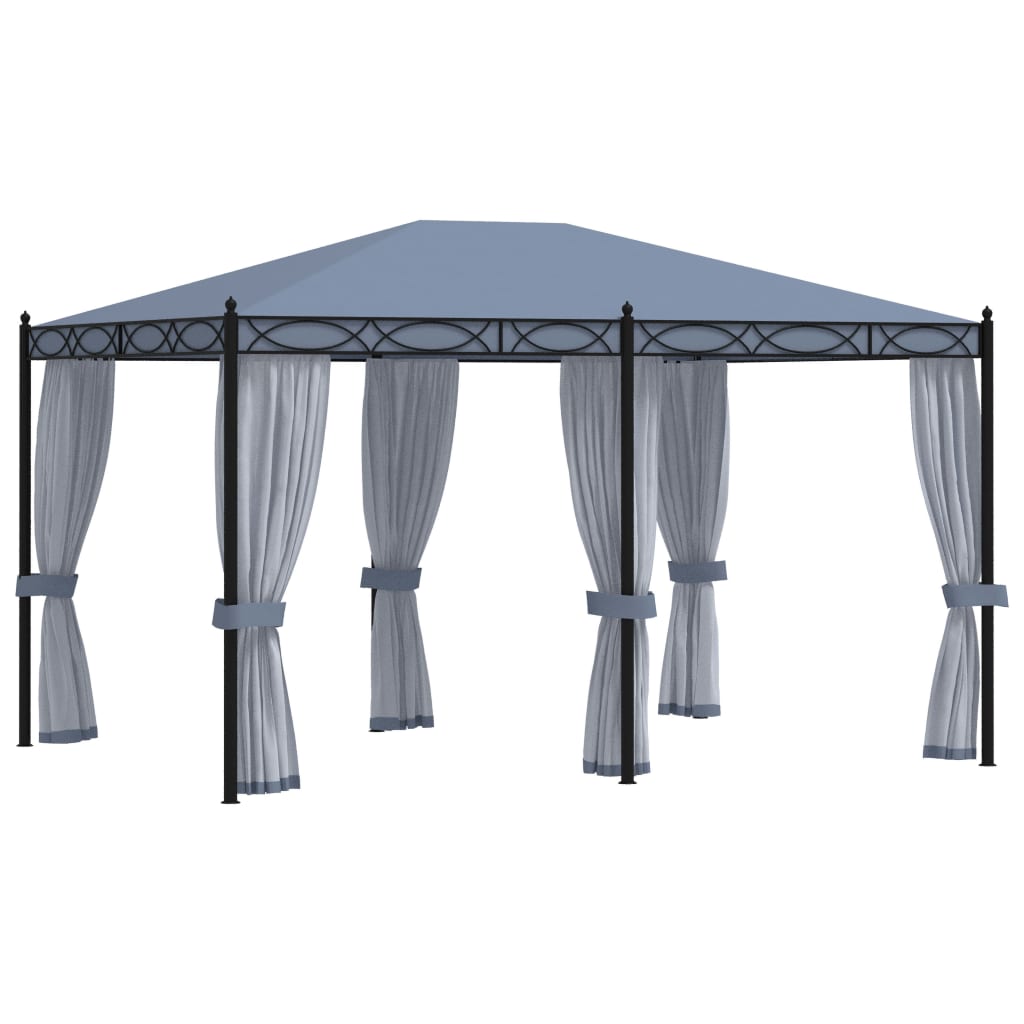 Pavillon Mit Mückennetze 3x4 M Anthrazit Stahl Vidaxl