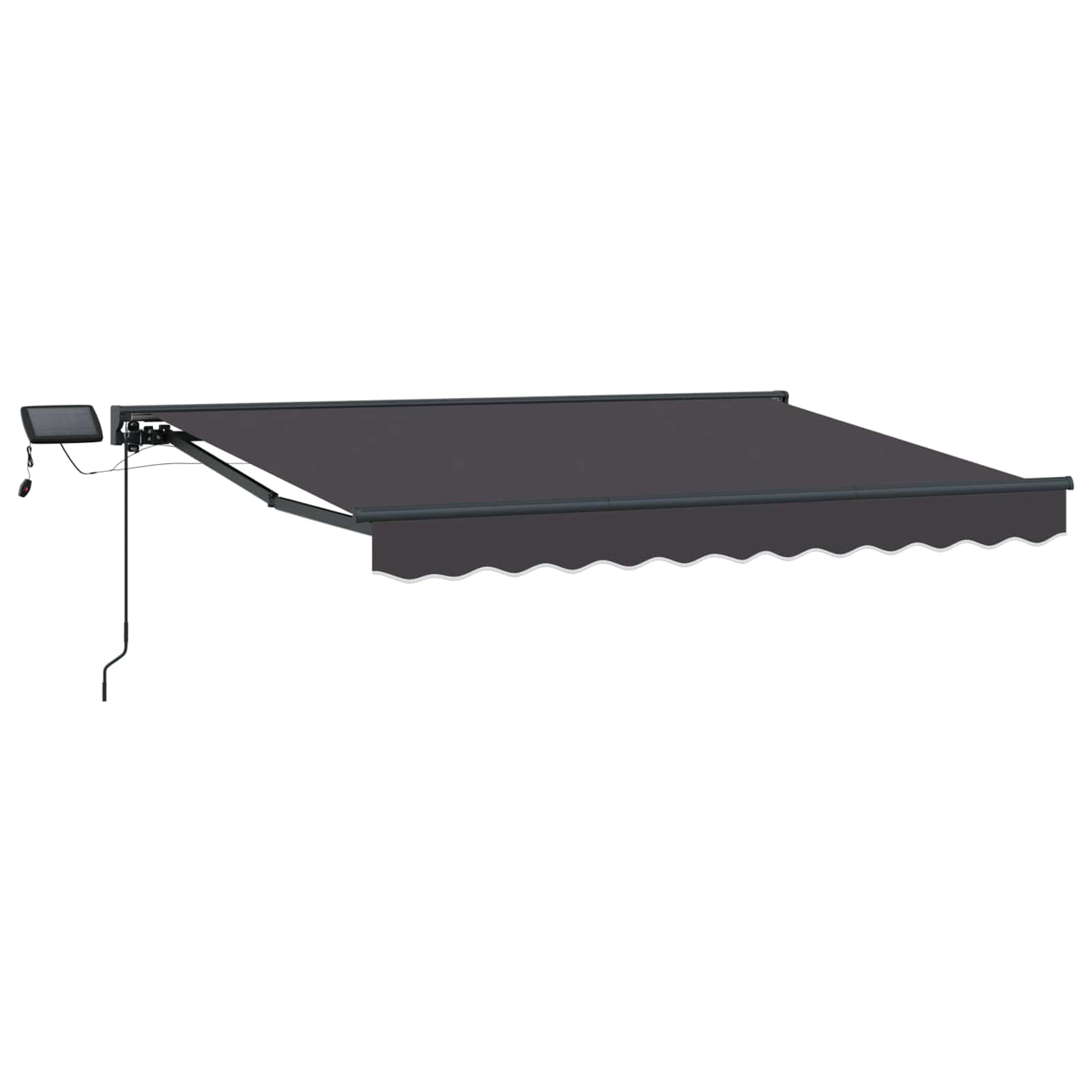 Manueller Markisenrahmen Mit Leds Anthrazit 3,5 X 2,5 M Vidaxl
