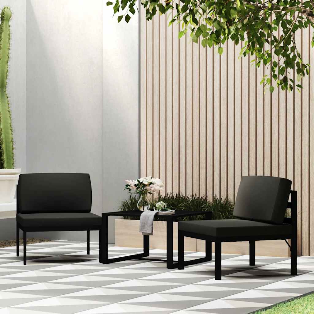 Modular-sofa-mittelteil Mit Kissen Aluminium Anthrazit - Vidaxl