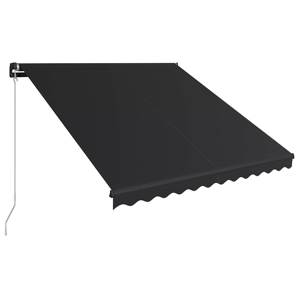 Markise Manuell Einziehbar Mit Led 300x250 Cm Anthrazit Vidaxl 342844