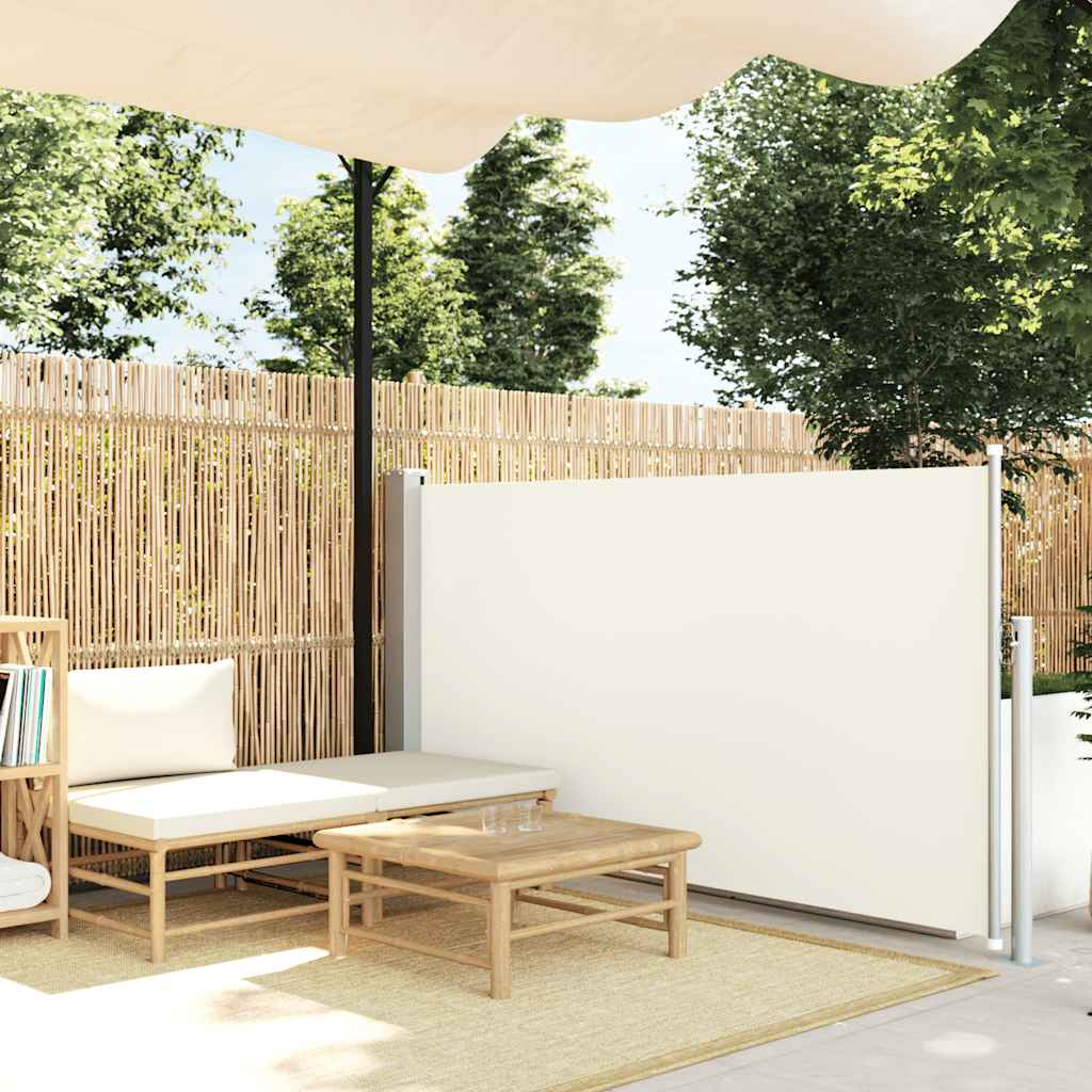 Ausziehbare Seitenmarkise 120×500 Cm Creme - Vidaxl