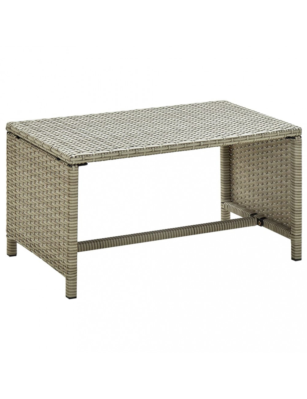 Vidaxl Coffee Table Beige 70x40x38 Cm Poly Rattan