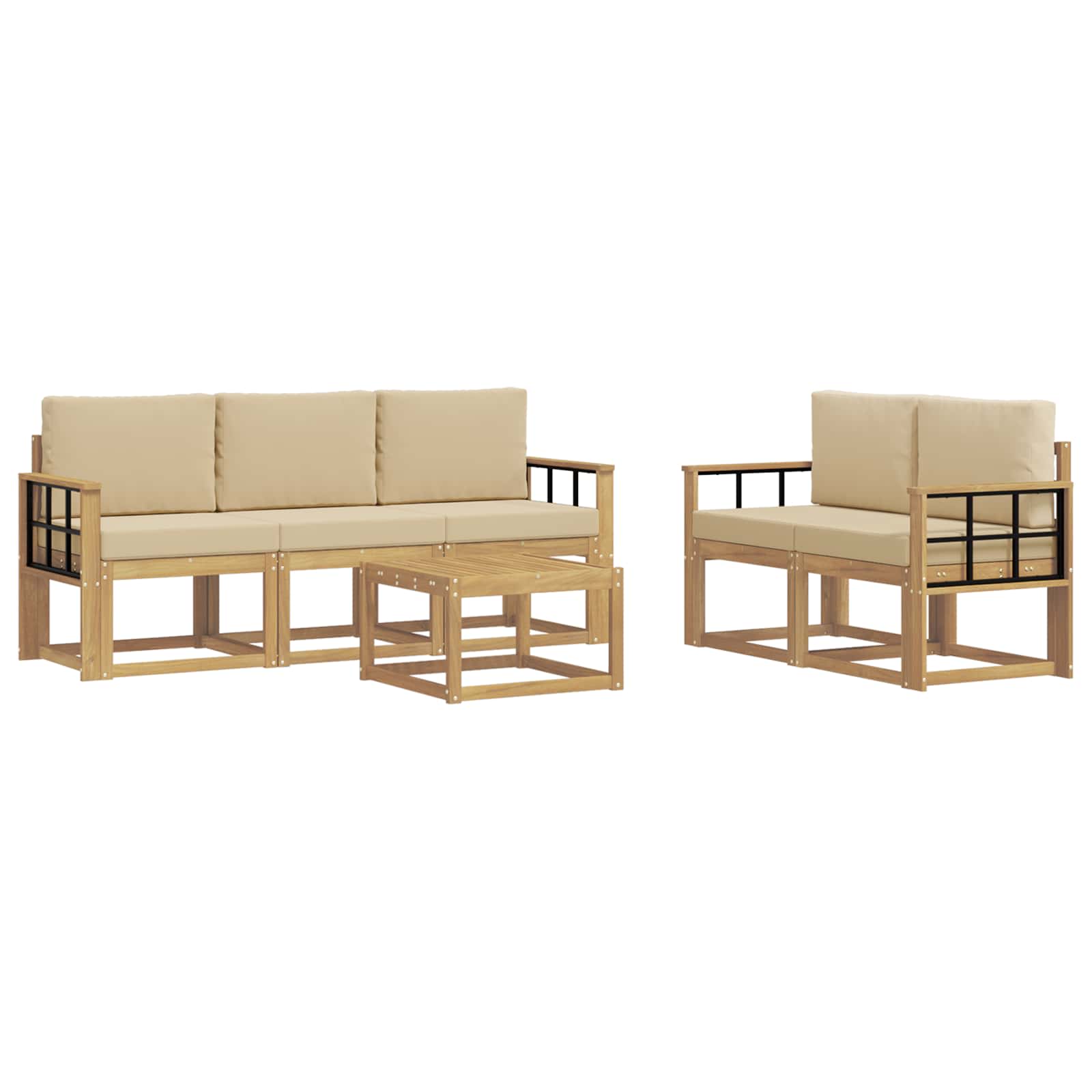 Outdoor-sofagarnitur 6 Stk. Vidaxl