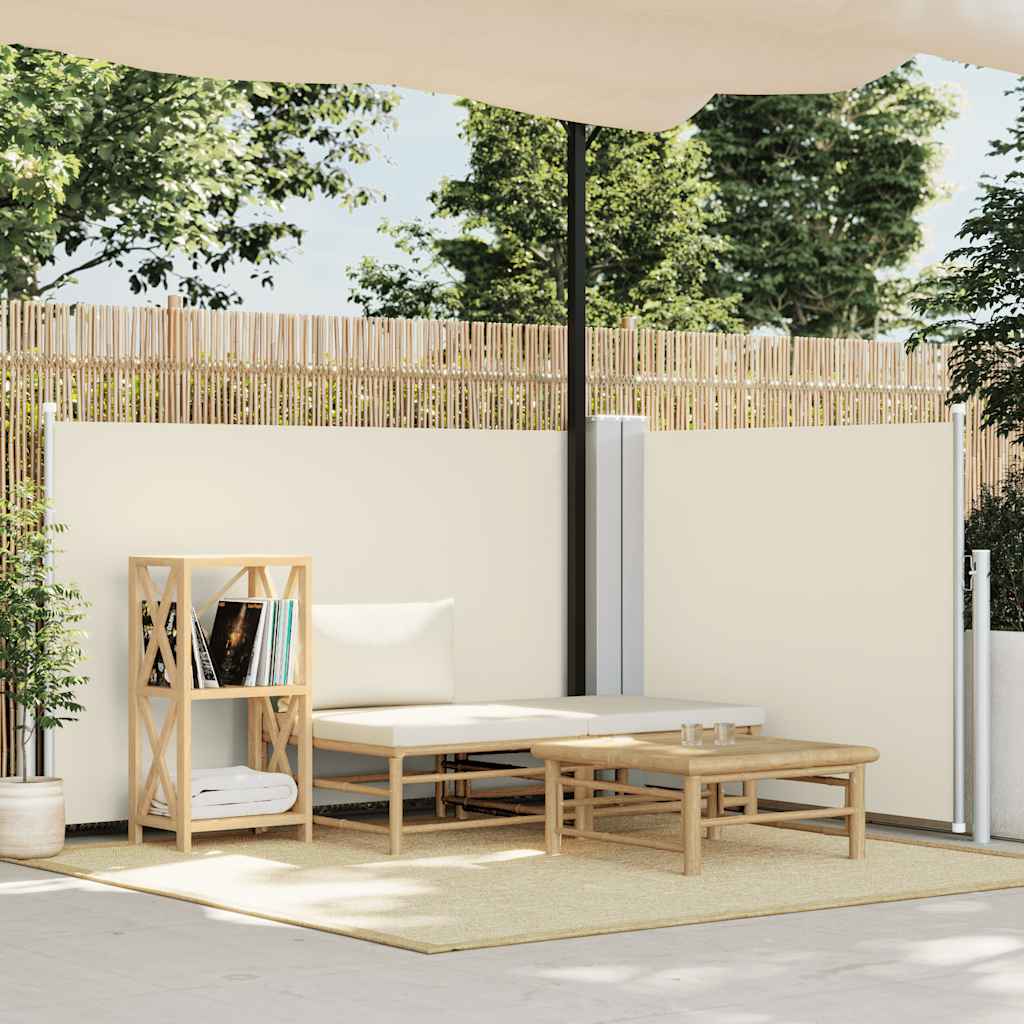 Ausziehbare Seitenmarkise Cremeweiß 100 X 600 Cm - Vidaxl