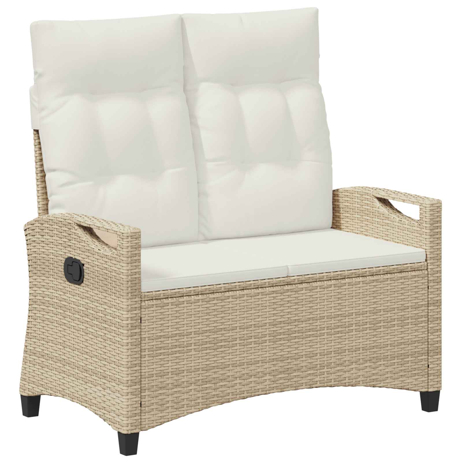 Vidaxl Garden Bench With Pillow Beige And Cream 105 X 60 X 112 Cm