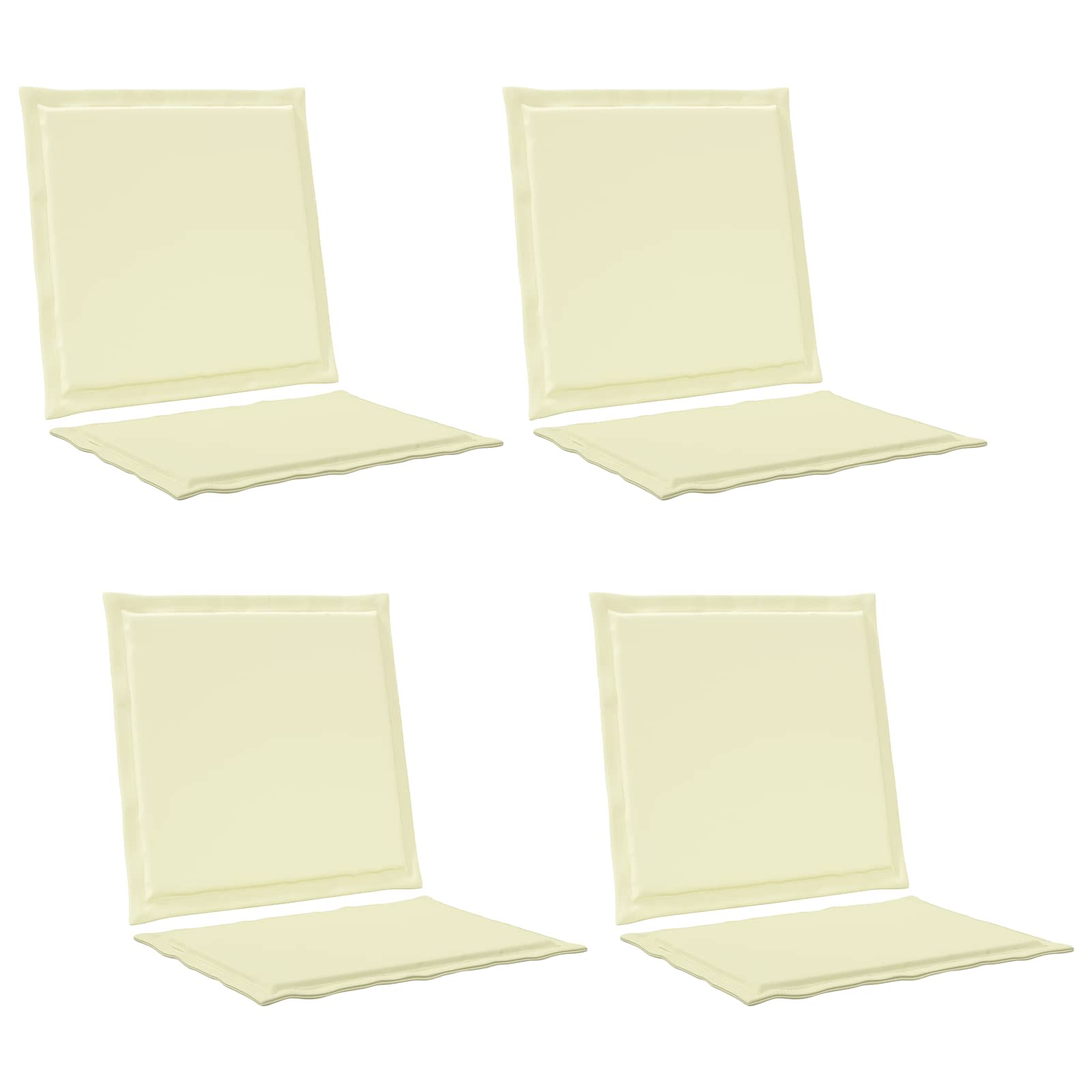 Sitz- Und Rückenkissen Polyester Creme 47 X 45 X 2 Cm Vidaxl