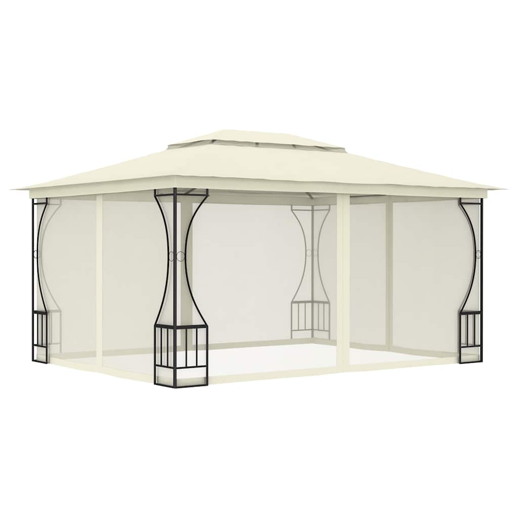 Pavillon Mit Netz 300x400x265 Cm Creme Vidaxl