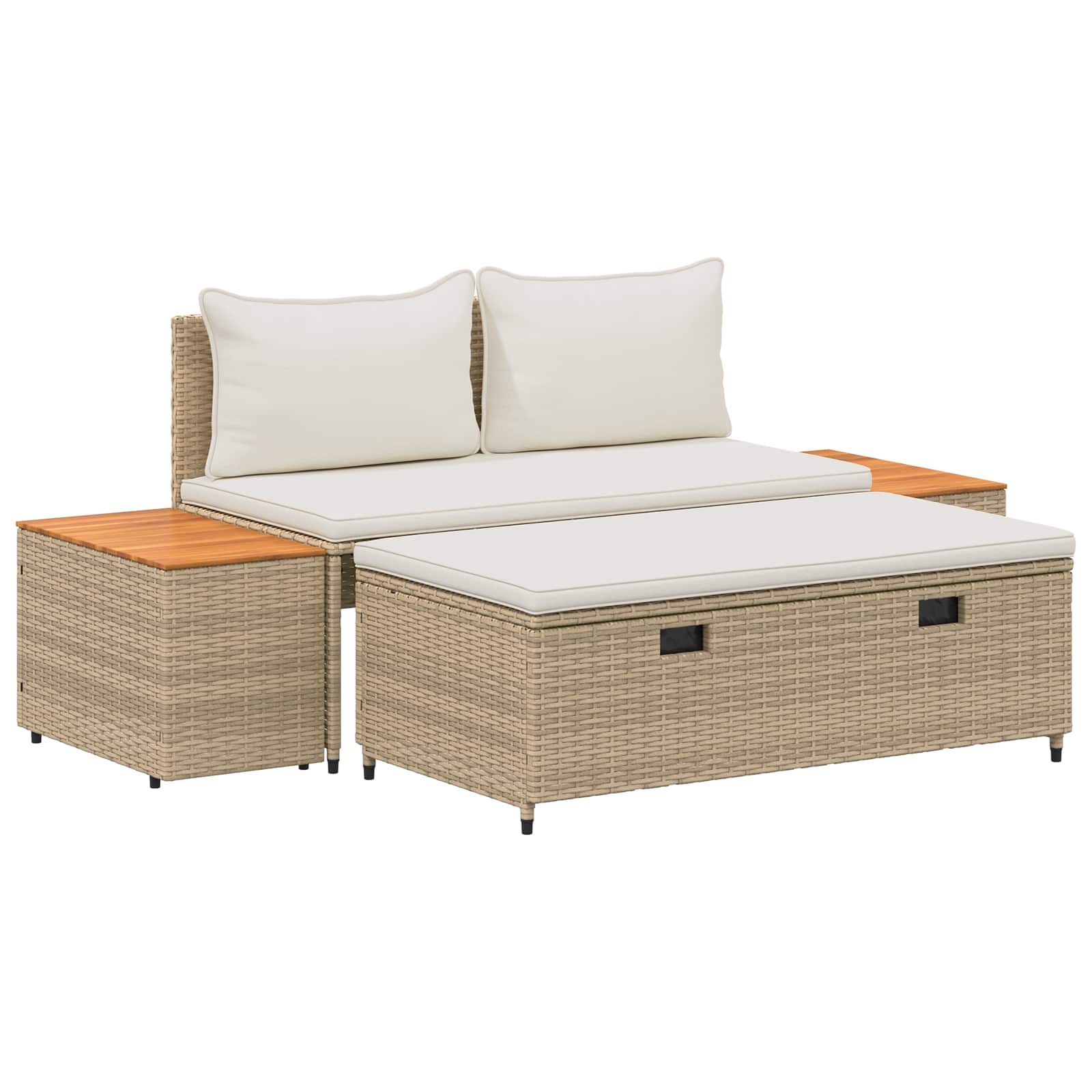 Vidaxl Outdoor Sofa Set 4 -seater 4 Pcs 55 X 30 X 39 Cm Rectangular
