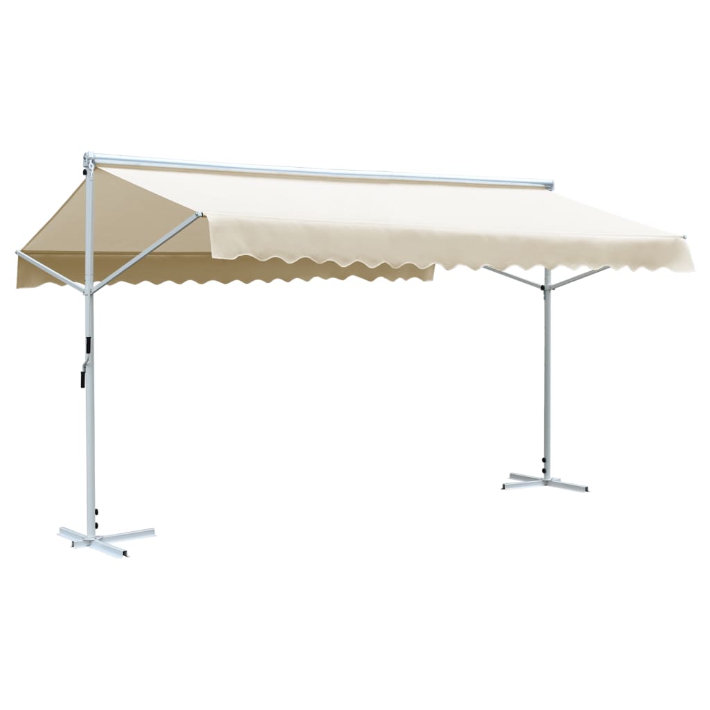 Freistehende Markise 600x300 Cm Creme Vidaxl
