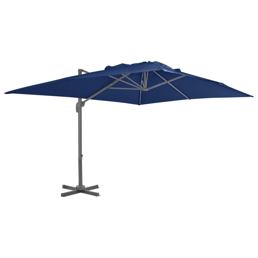 Vidaxl Cantilever Garden Parasol With Aluminium Pole 4x3 M Azure Blue