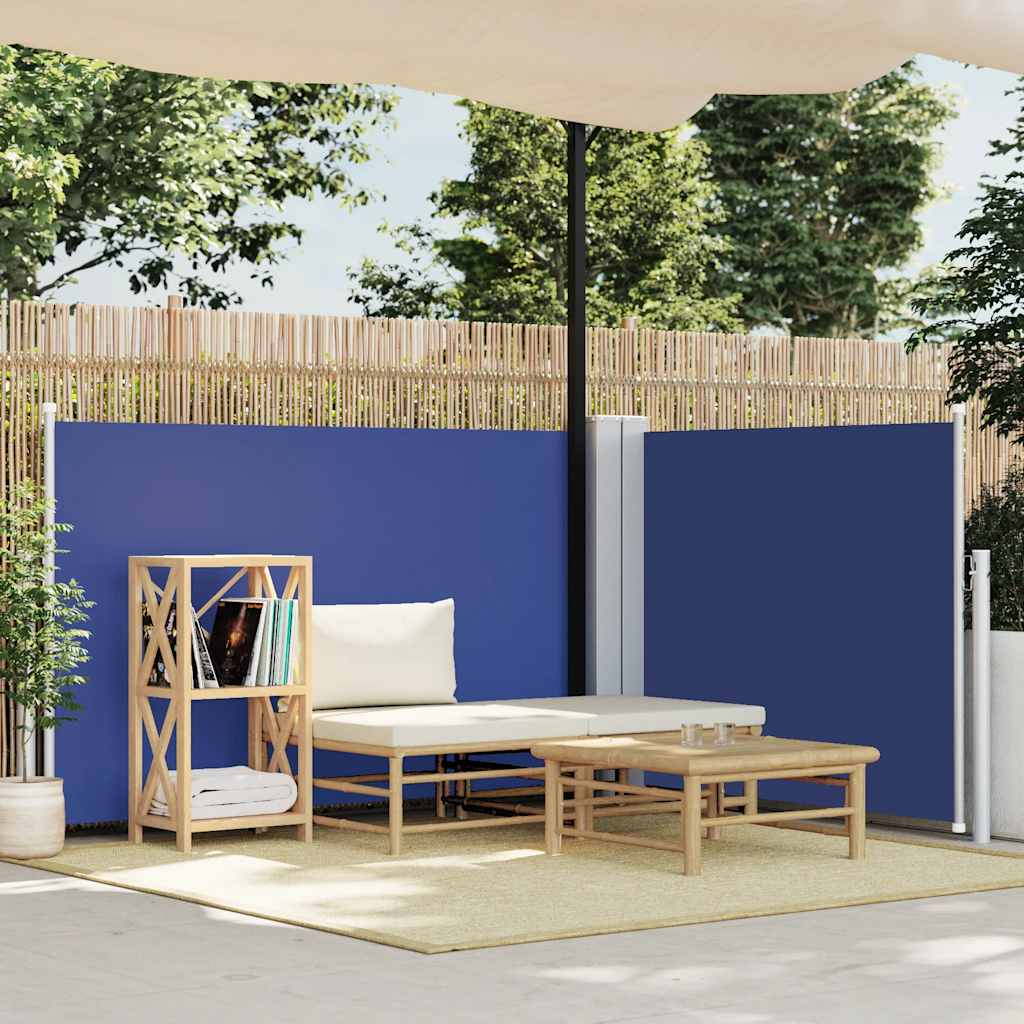 Vidaxl Retractable Side Awning Blue 100x600 Cm