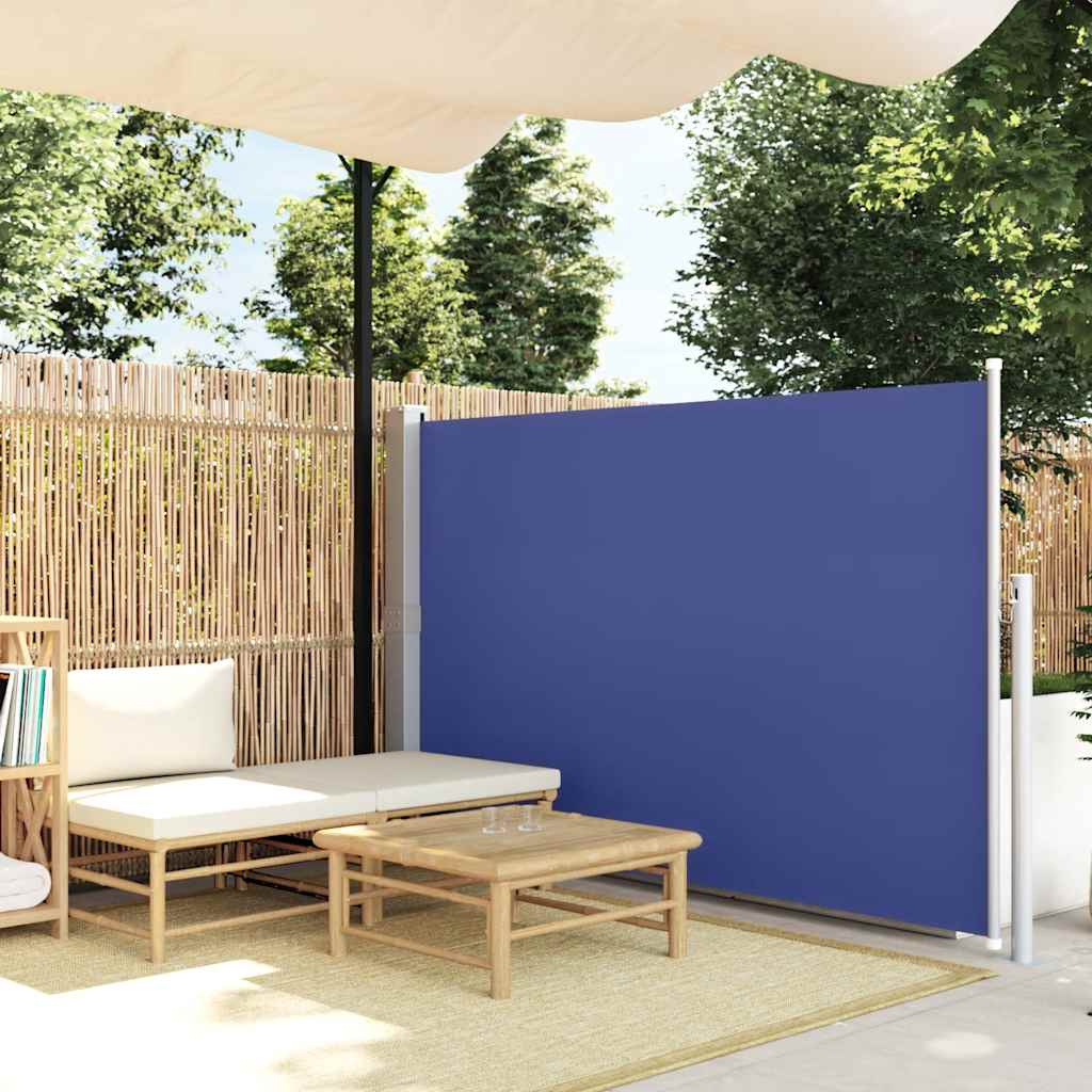 Ausziehbare Seitenmarkise 140×500 Cm Blau - Vidaxl