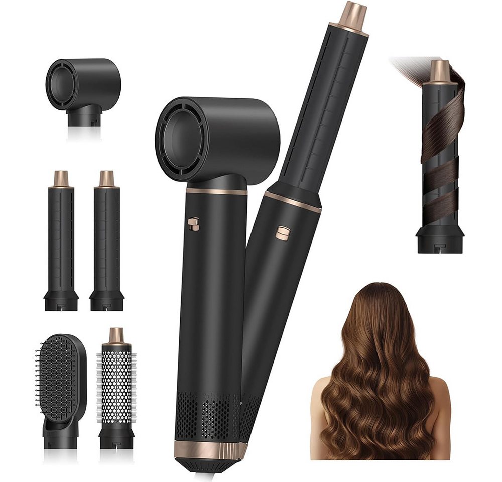 TUWENA Multihaarstyler 5 in 1 Airstyler, Multistyler Hair Styler Set mit Ionen Haartrockne, Lockenstab Automatisch, Glätten, Locken,Trockenes Haar Bild 3