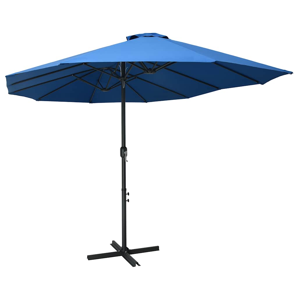 Sonnenschirm Mit Aluminium-mast 460x270 Cm Blau Vidaxl