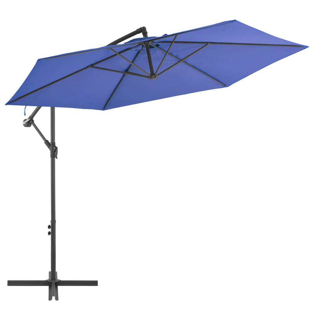 Ampelschirm Mit Aluminium-mast 300 Cm Blau - Vidaxl