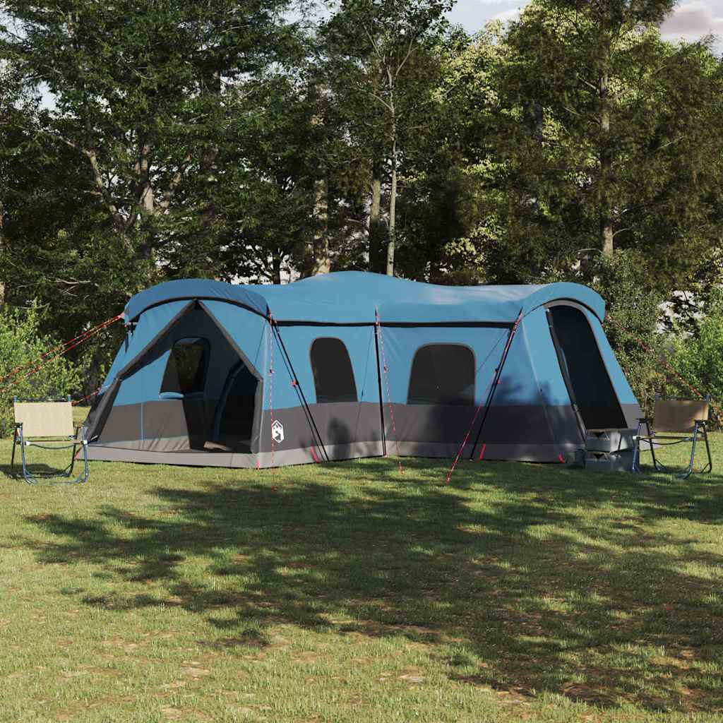 Vidaxl Tent 16-person 16-person Blue 185t Polyester With Pu Coating