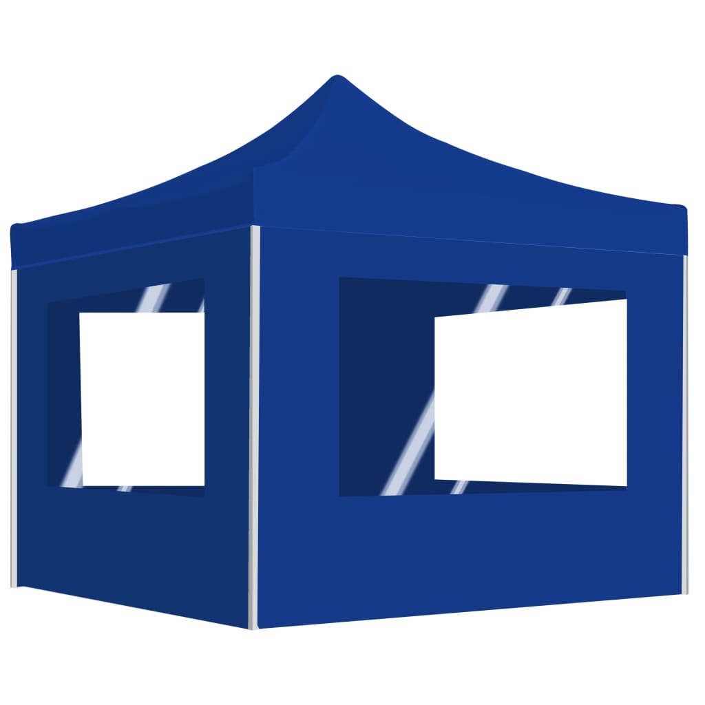 Profi-partyzelt Faltbar Mit Wänden Aluminium 2×2m Blau Vidaxl