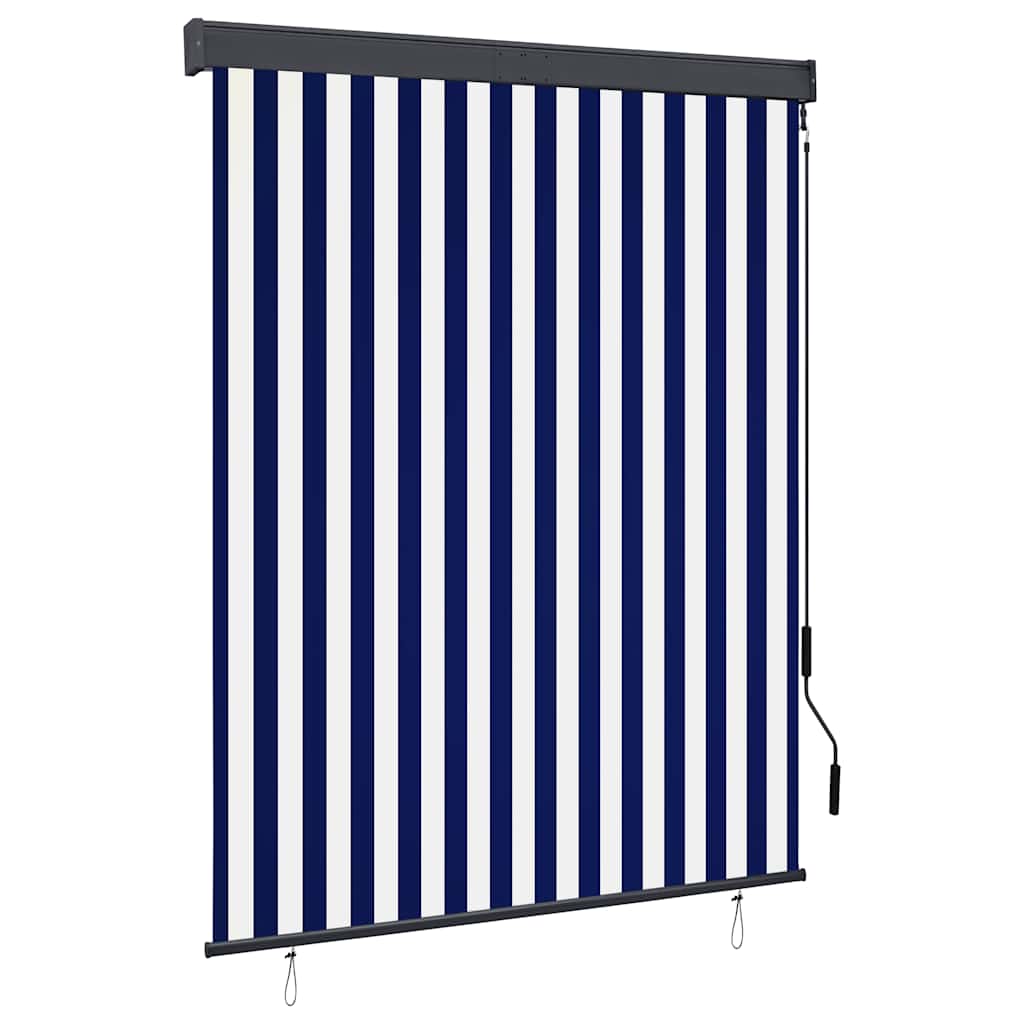 Außenrollo 140x250 Cm Blau Und Weiß Vidaxl