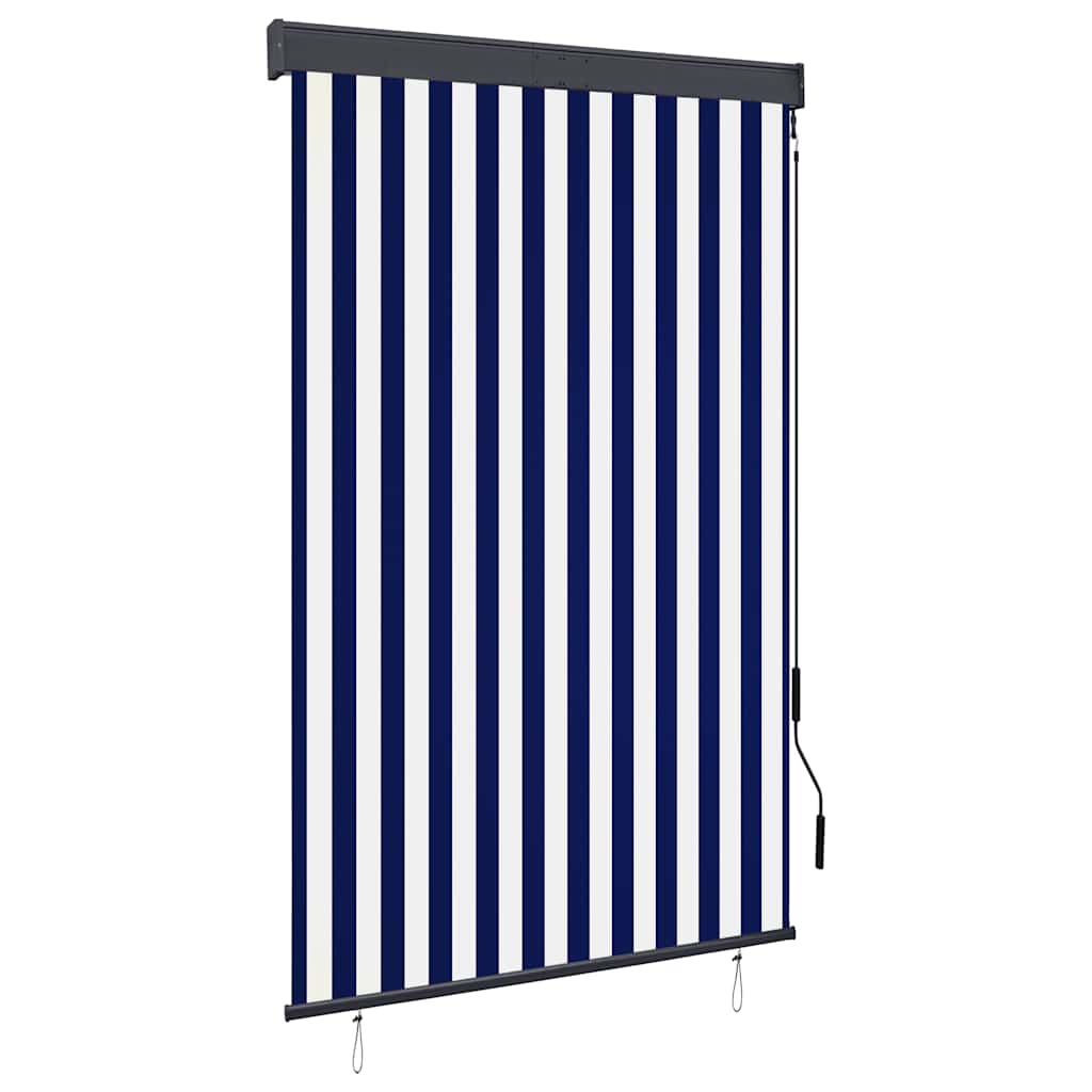 Außenrollo 120 X 250 Cm Blau Und Weiß Vidaxl