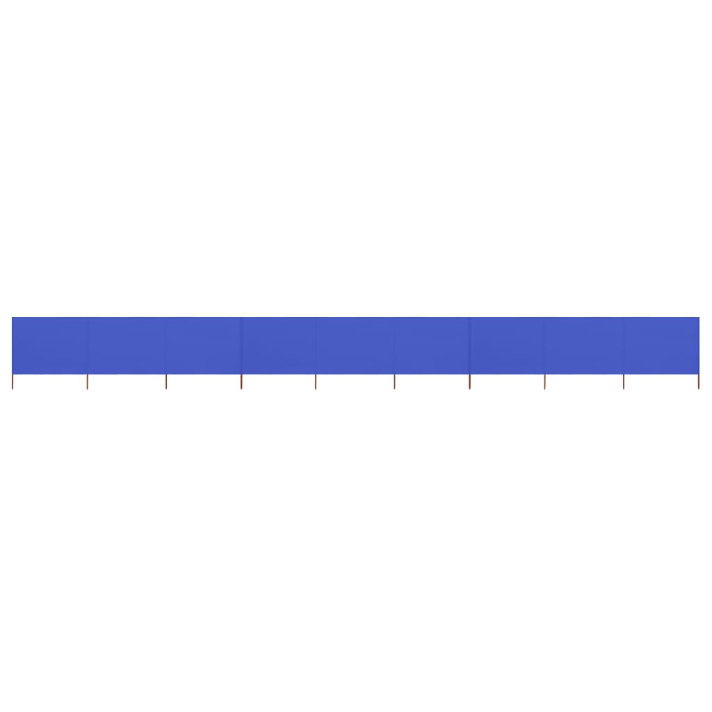 Vidaxl 9-panel Wind Screen Fabric 1200x160 Cm Azure Blue
