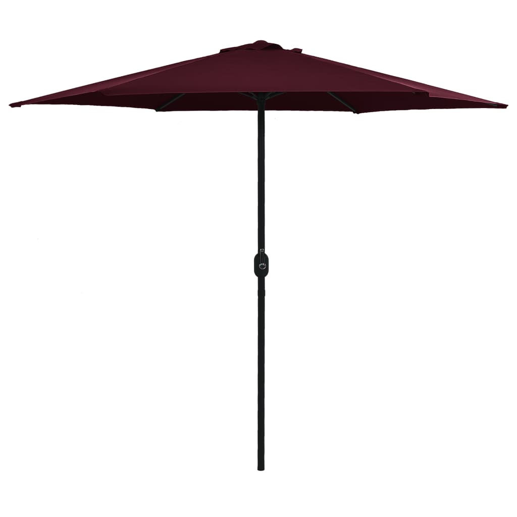 Vidaxl Garden Parasol With Aluminium Pole 270x246 Cm Bordeaux Red