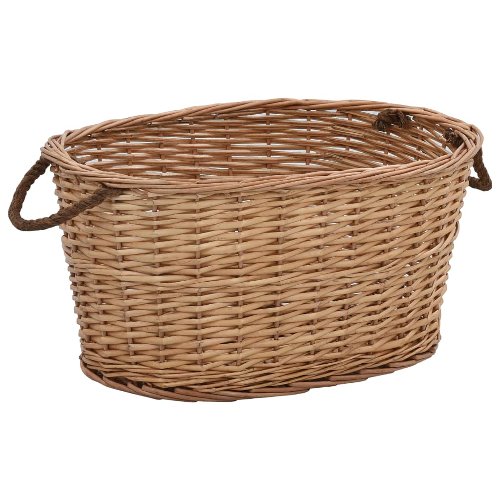 Holzkorb Mit Tragegriffen 56x40x28 Cm Natur Weide Vidaxl
