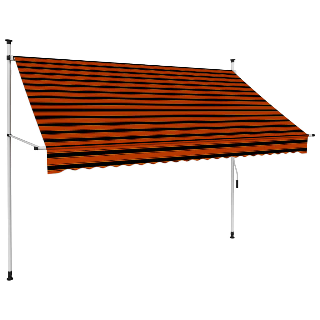 Vidaxl - Einziehbare Markise Handbetrieben 250 Cm Orange Und Braun