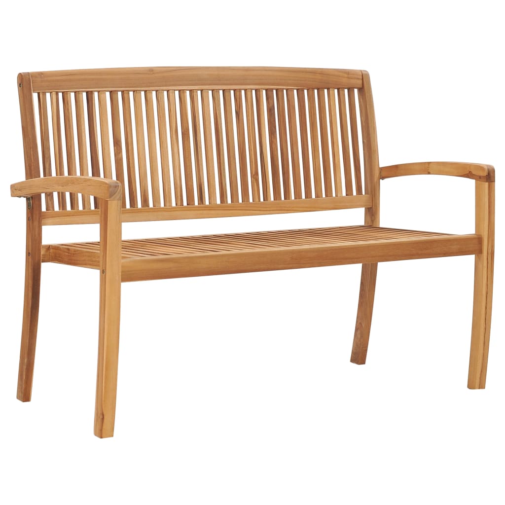 Vidaxl - Gartenbank 2-sitzer Stapelbar 128,5 Cm Massivholz Teak