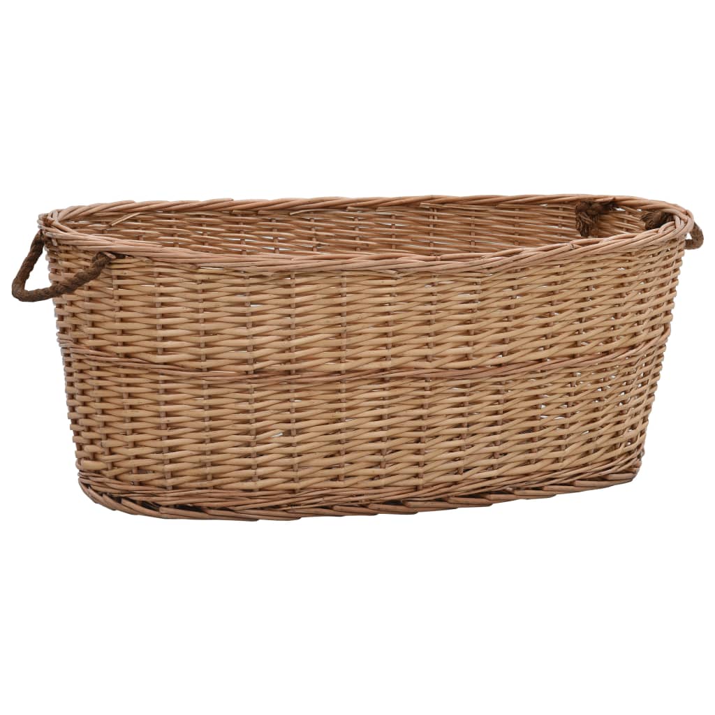 Holzkorb Mit Tragegriffen 88 X 57 X 34 Cm Natur Weide Vidaxl