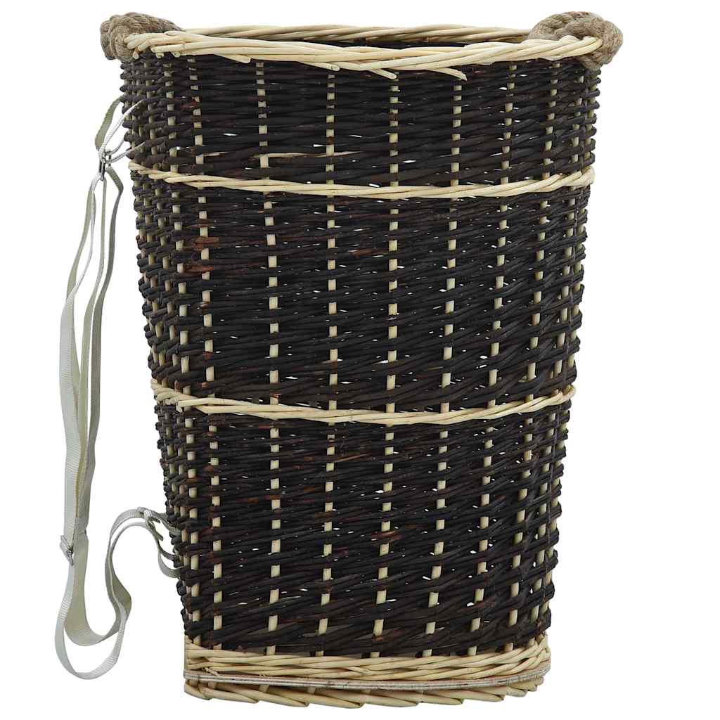 Holzkorb Mit Trageriemen 50 X 44 X 58 Cm Natur Weide - Vidaxl