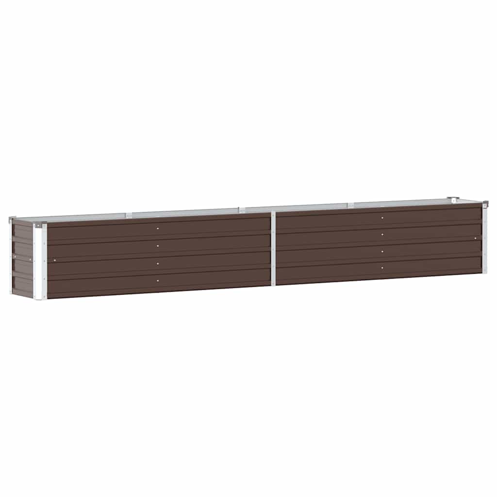 Garten-hochbeet Verzinkter Stahl 320×40×45 Cm Braun Vidaxl