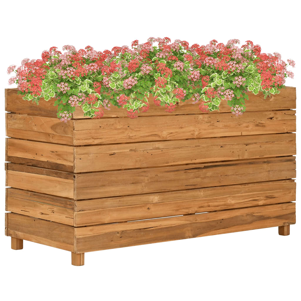 Hochbeet 100x40x55 Cm Teak Altholz Und Stahl - Vidaxl