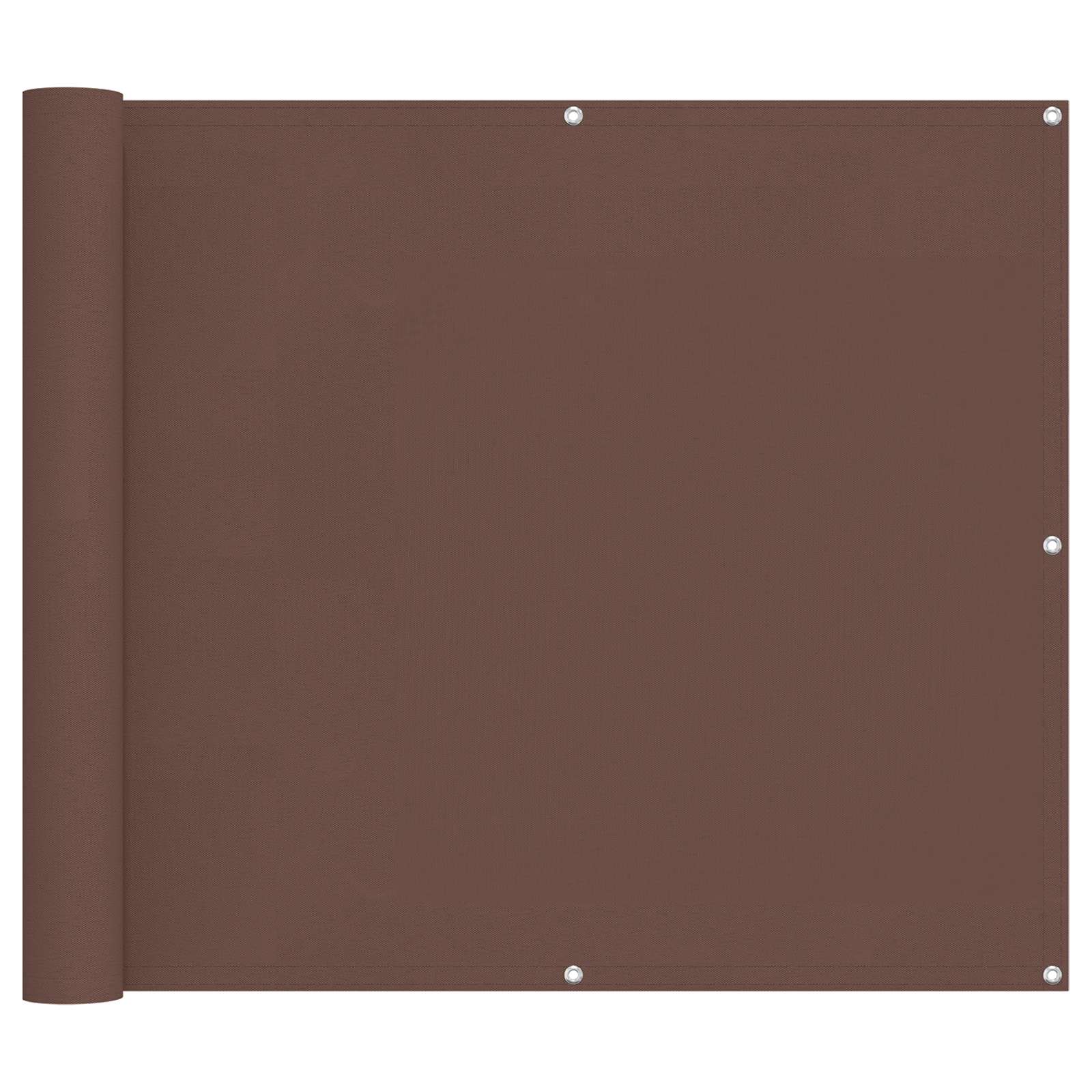 Balkonsichtschutz 100 X 800 Cm Oxford-stoff Rechteckig Braun Vidaxl