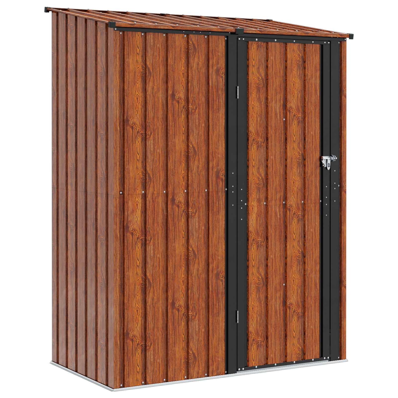Gartenhütten Braun 153,5 X 86 X 200 Cm Metall Vidaxl