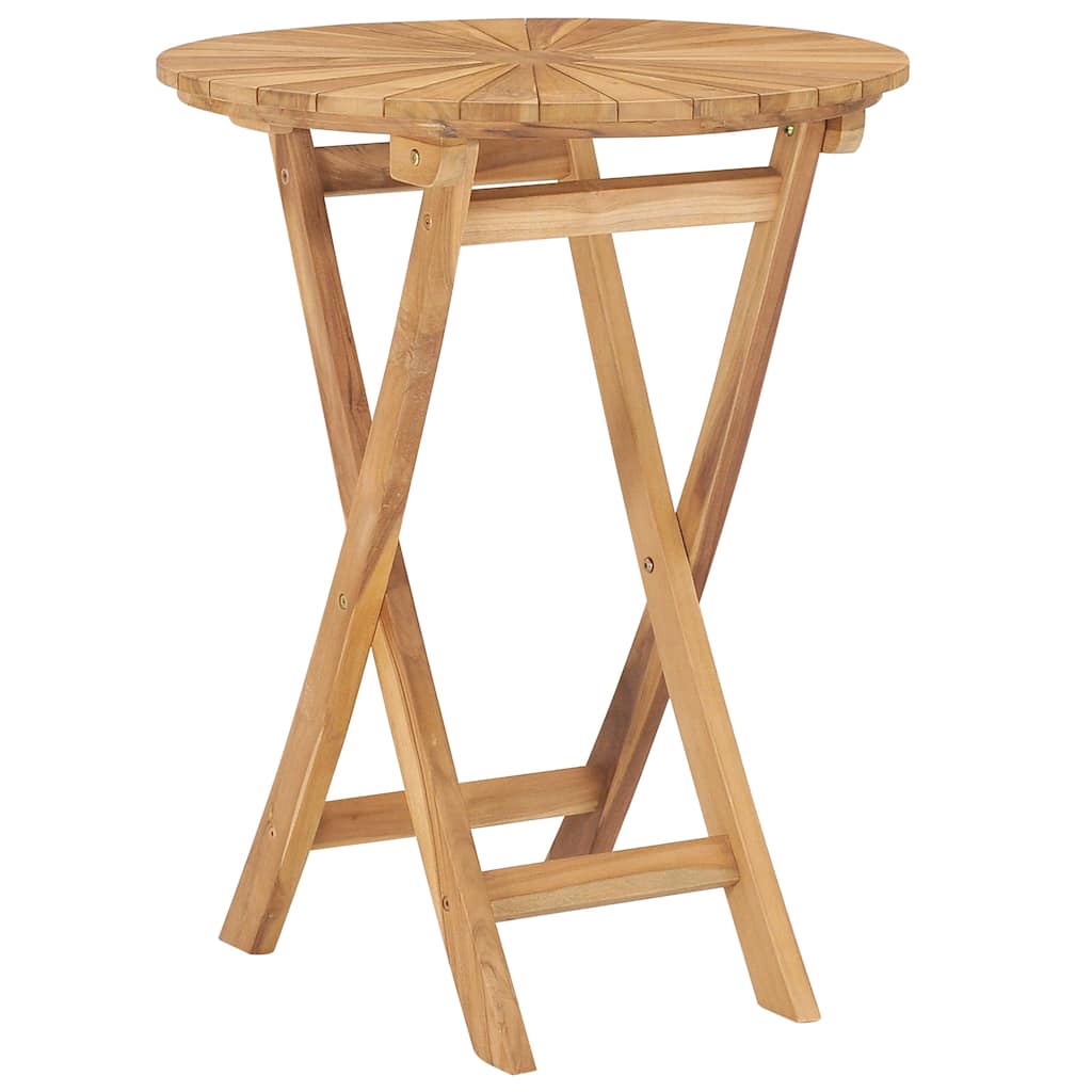 Gartentisch Klappbar Ø 60 Cm Massivholz Teak Vidaxl