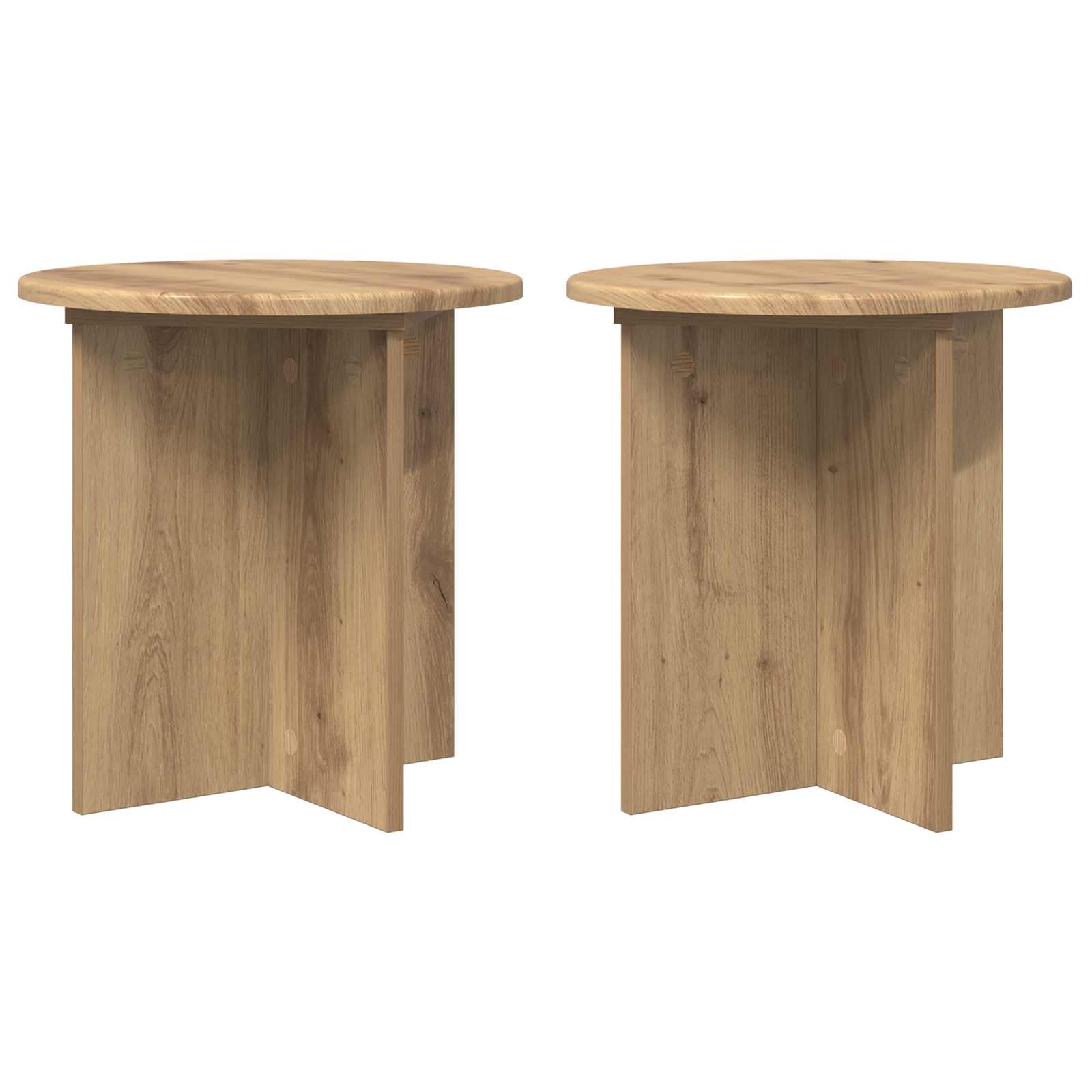 Vidaxl Plant Stand 2 Pcs Artisan Oak 40 X 40 X 40 Cm Engineered Wood