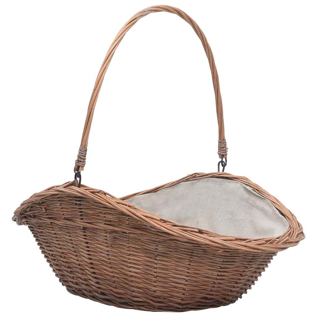 Holzkorb Mit Tragegriff 60 X 44 X 55 Cm Natur Weide Vidaxl