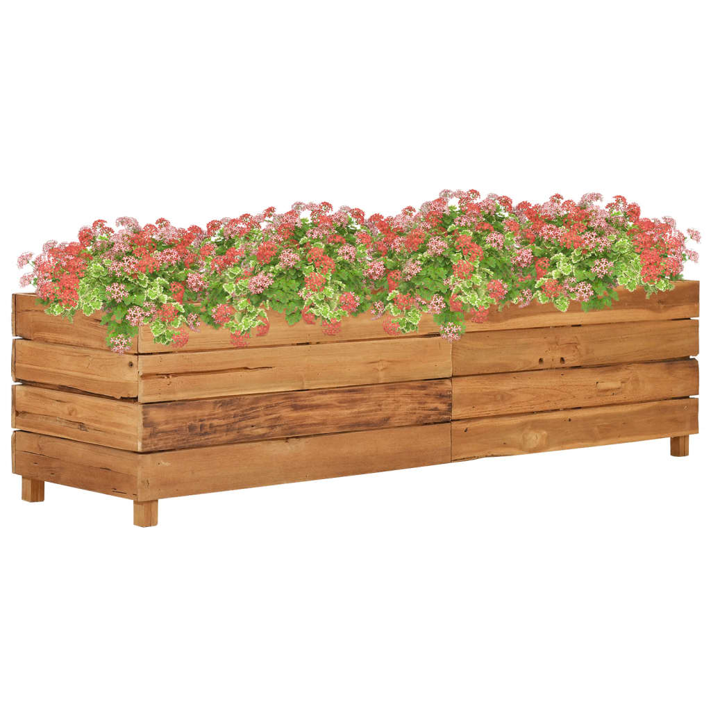Hochbeet 150x40x38 Cm Teak Altholz Und Stahl Vidaxl
