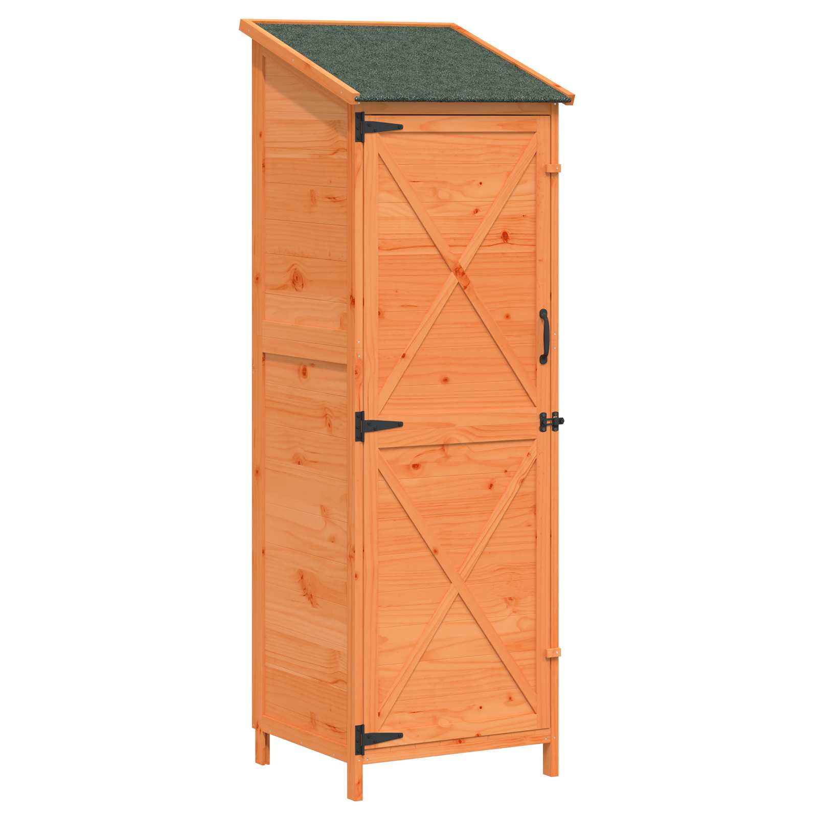 Vidaxl Garden Shed Brown 59.5 X 56 X 176.5 Cm Solid Fir Wood