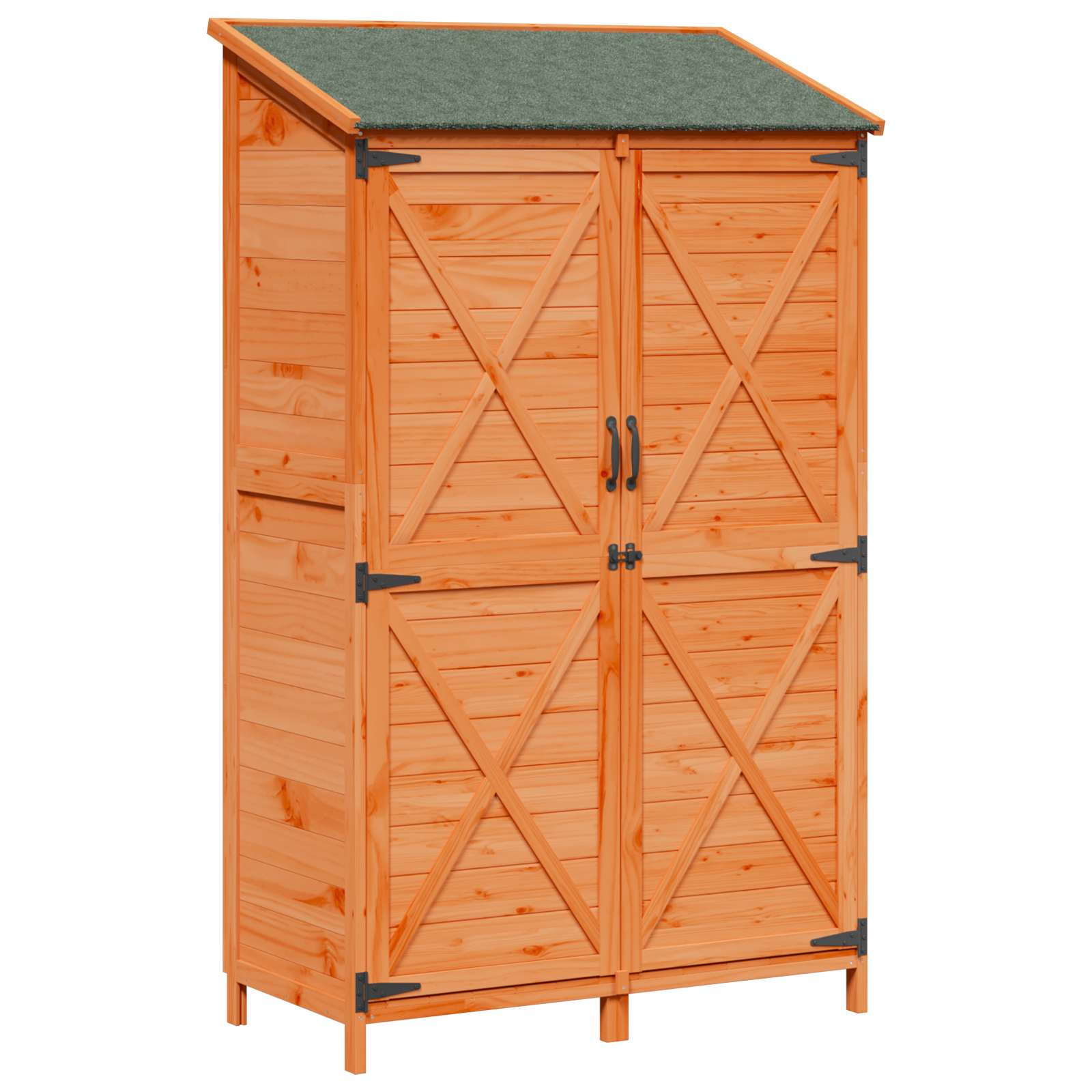 Vidaxl Garden Shed Brown 106 X 56 X 176.5 Cm Solid Fir Wood