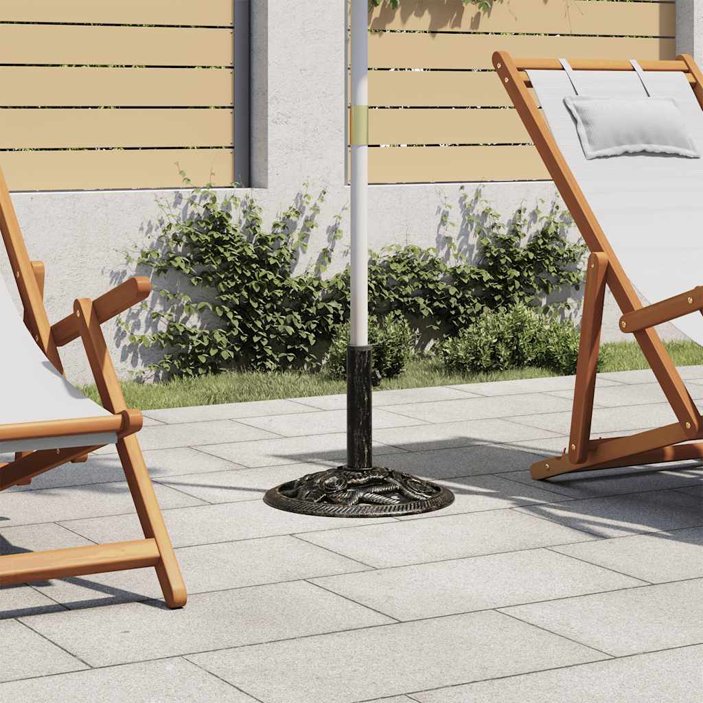 Vidaxl - Sonnenschirmständer Schwarz Bronze 9 Kg 40 Cm Gusseisen