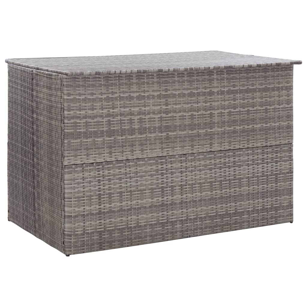 Garden-auflagenbox Grau 150x100x100 Cm Poly Rattan - Vidaxl