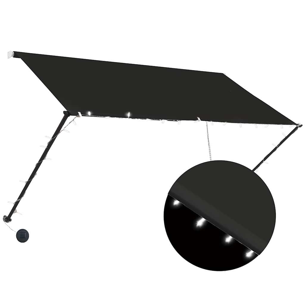 Vidaxl - Einziehbare Markise Mit Led 250×150 Cm Anthrazit