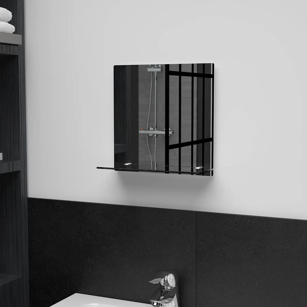 Vidaxl Wandspiegel Mit Regal 30×30 Cm Hartglas