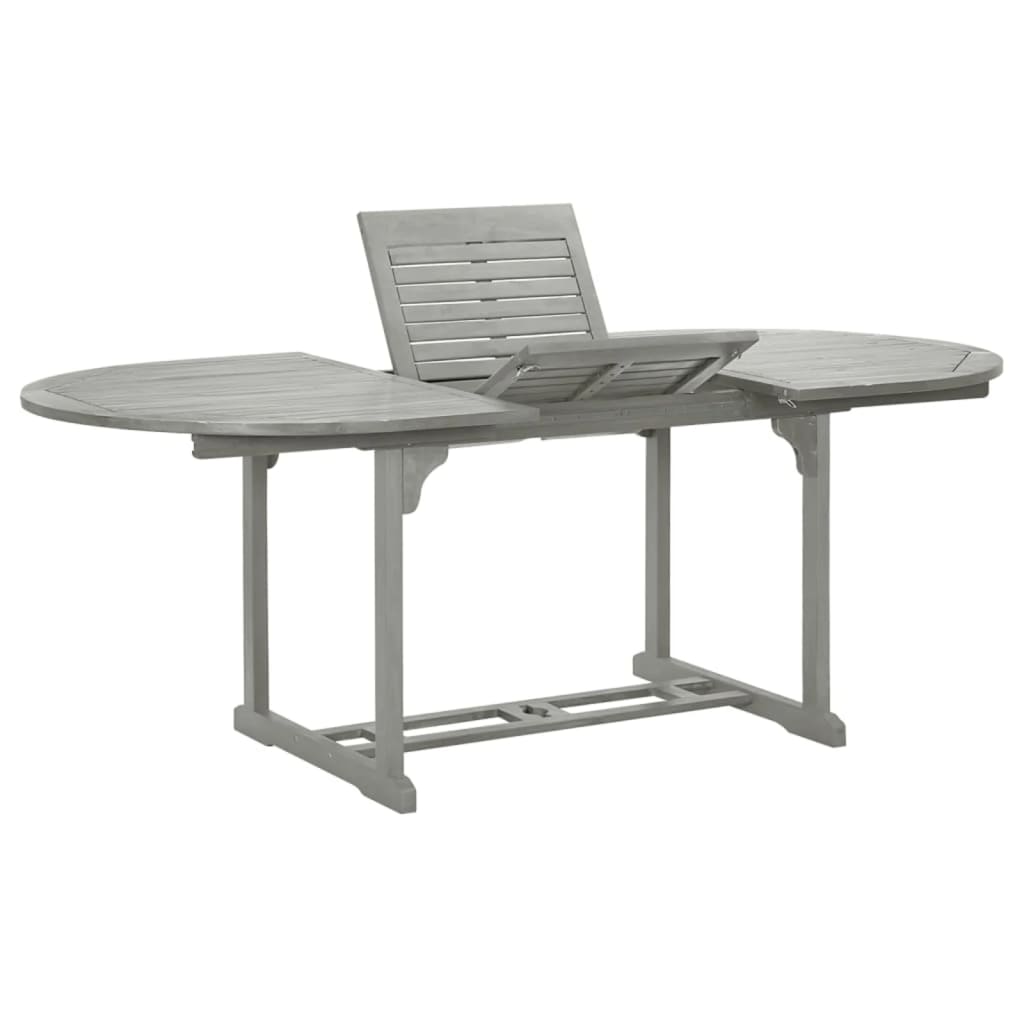 Gartentisch Grau 200x100x75 Cm Massivholz Akazie Vidaxl