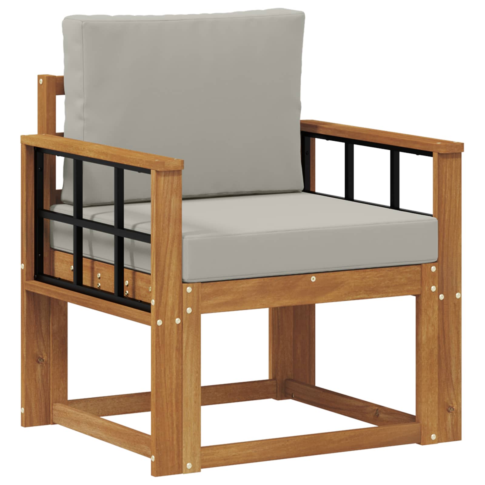 Outdoor-sofa Massives Akazienholz Und Polyester Vidaxl