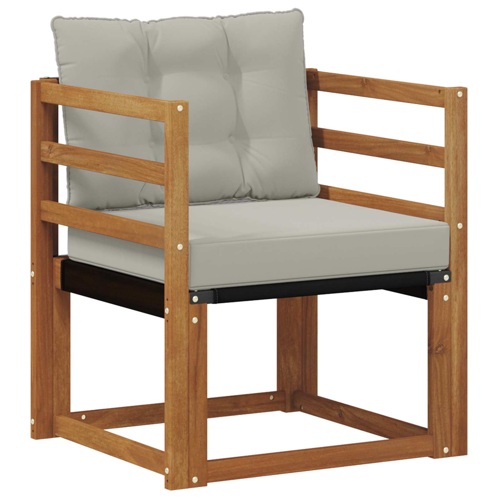 Outdoor-sofa Massives Akazienholz Und Textilene Vidaxl